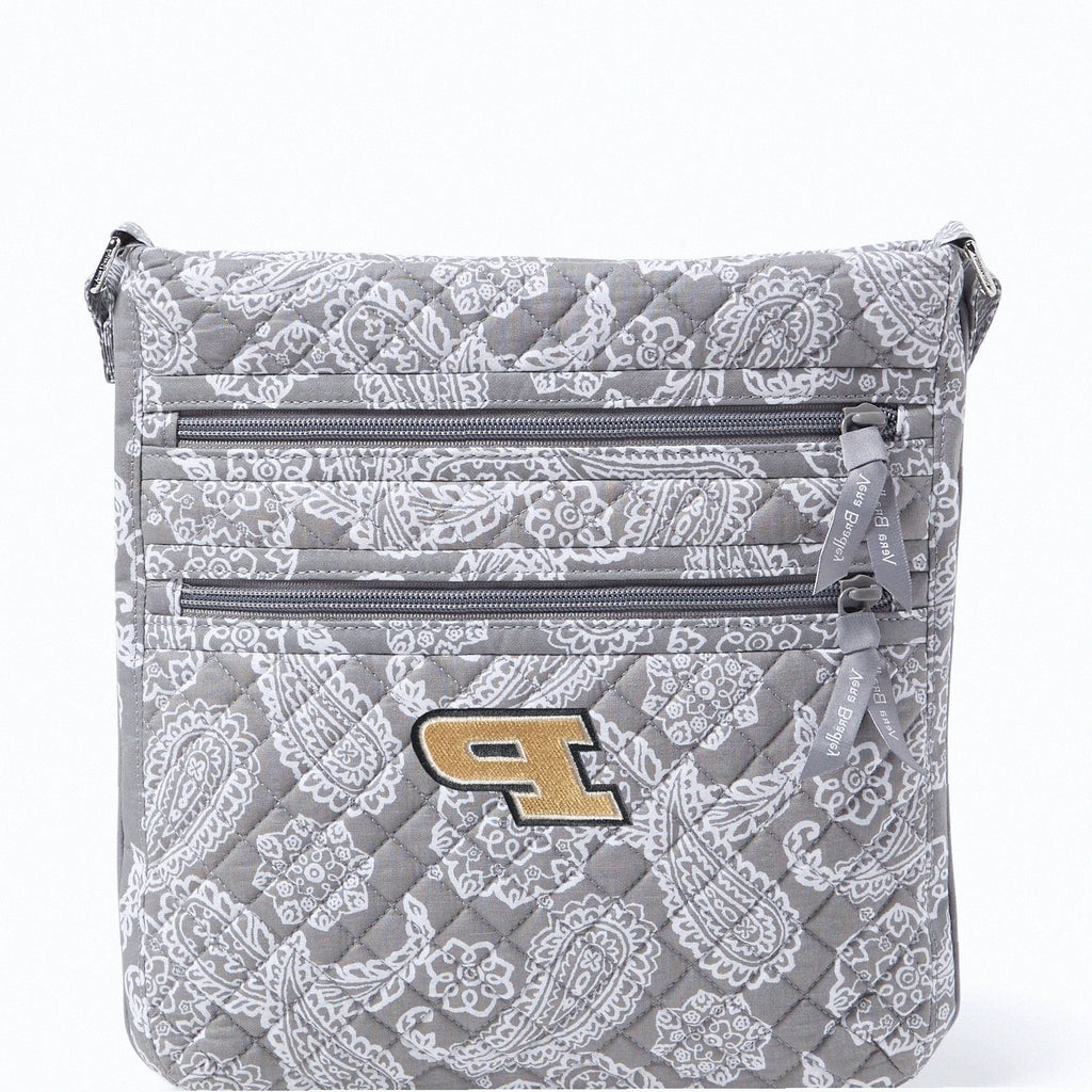 Collegiate Triple Zip Hipster Crossbody Bag