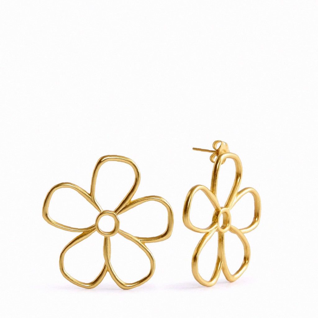 Graphic Flower Earrings