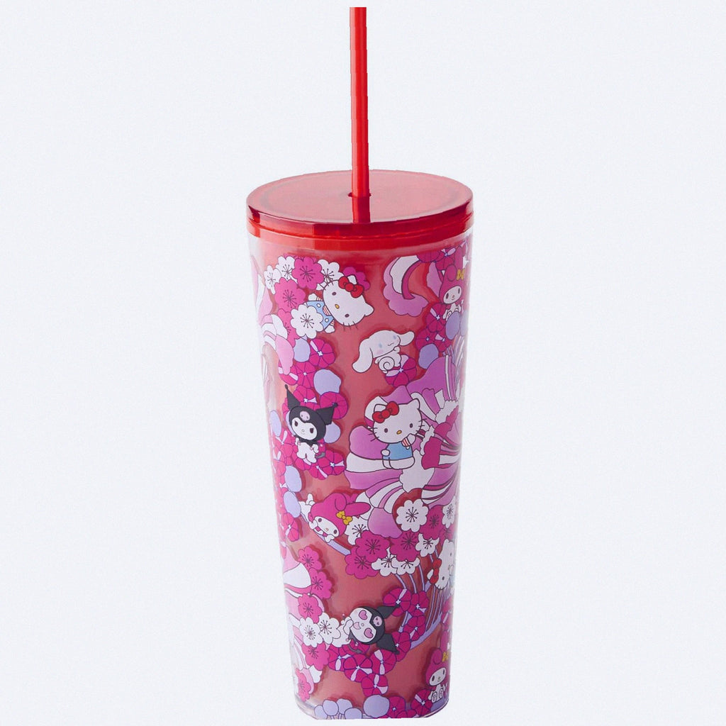 Hello Kitty and Friends Double Wall Tumbler with Straw
