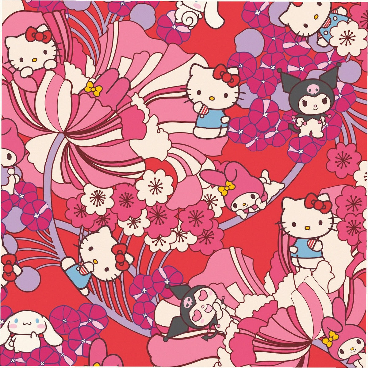 Hello Kitty and Friends Dual Pouch Wide Wristlet