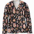 Long-Sleeved Button-Down Pajama Top