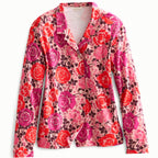 Long-Sleeved Button-Down Pajama Top
