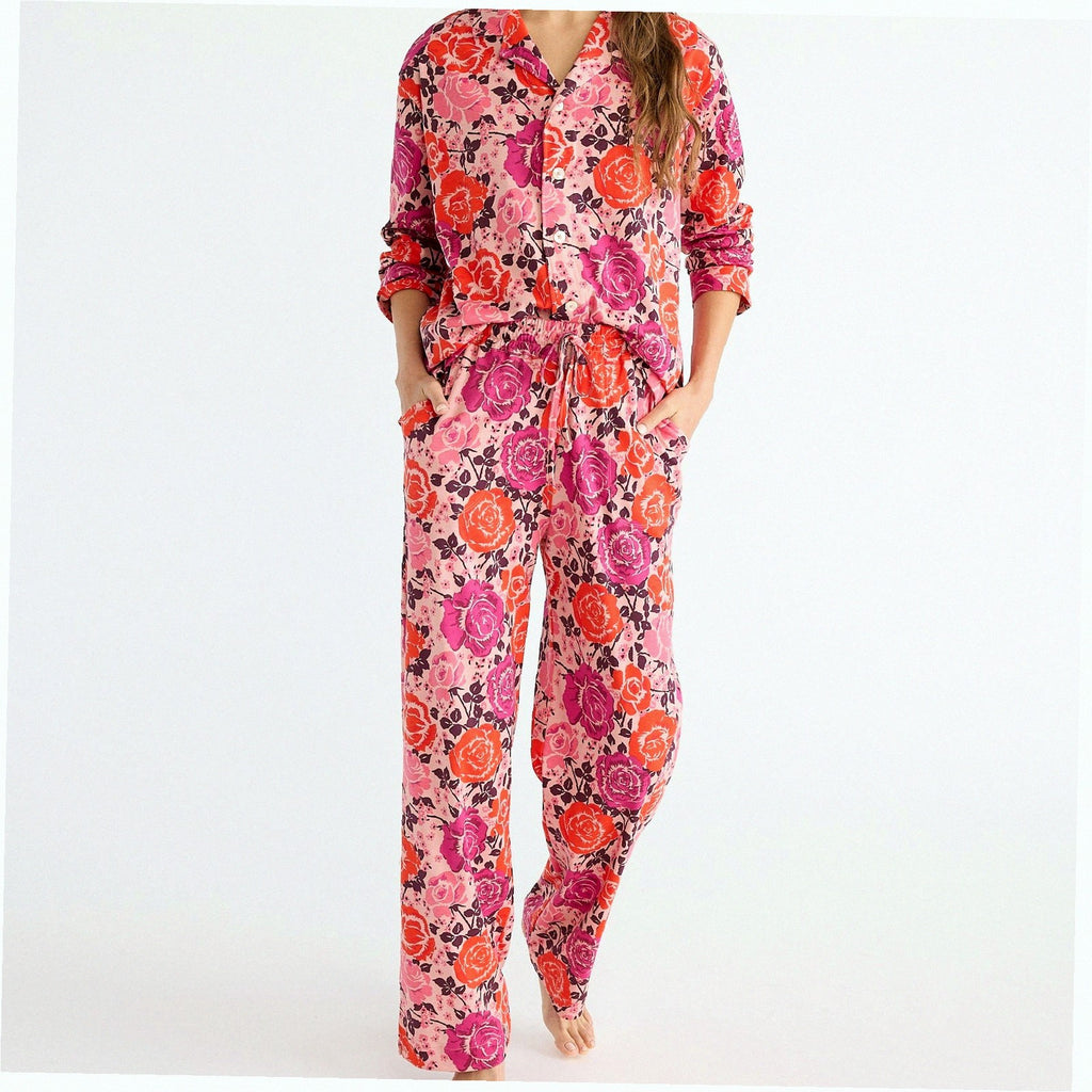 Long-Sleeved Button-Down Pajama Top