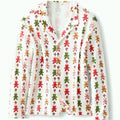 Long-Sleeved Button-Down Pajama Top