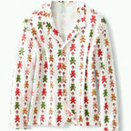 Long-Sleeved Button-Down Pajama Top