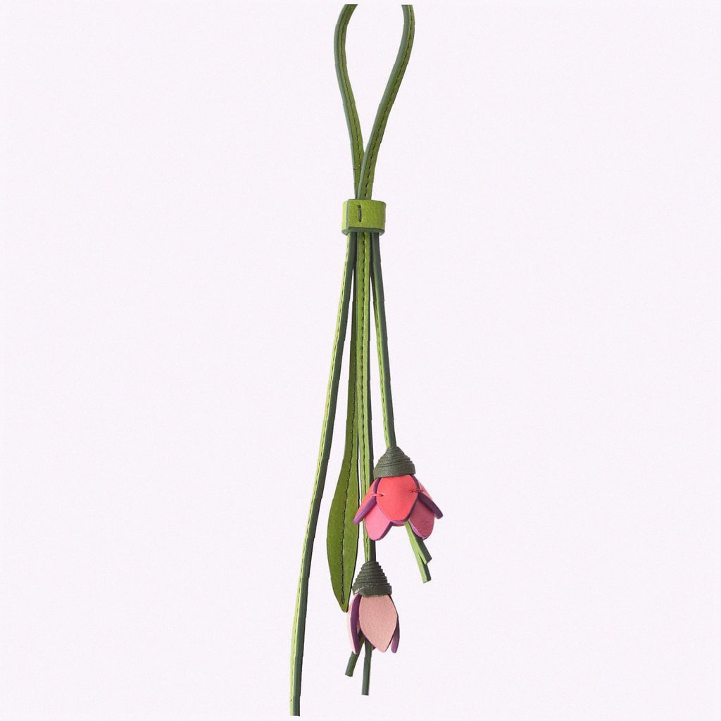 Pink Tulips Bag Charm