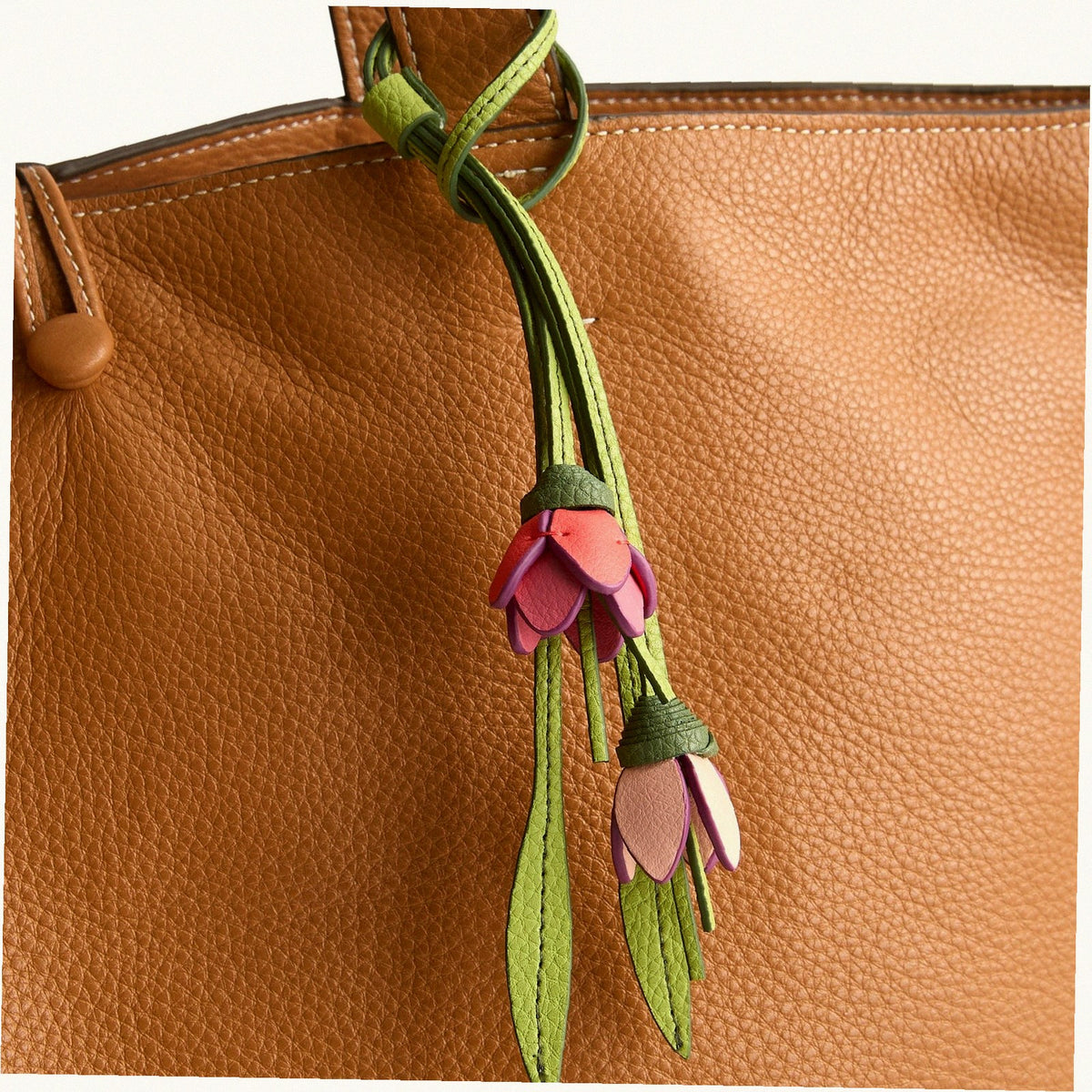Pink Tulips Bag Charm