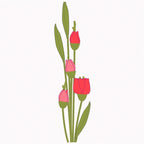 Pink Tulips Bag Charm