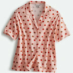 Short-Sleeved Button-Down Pajama Top