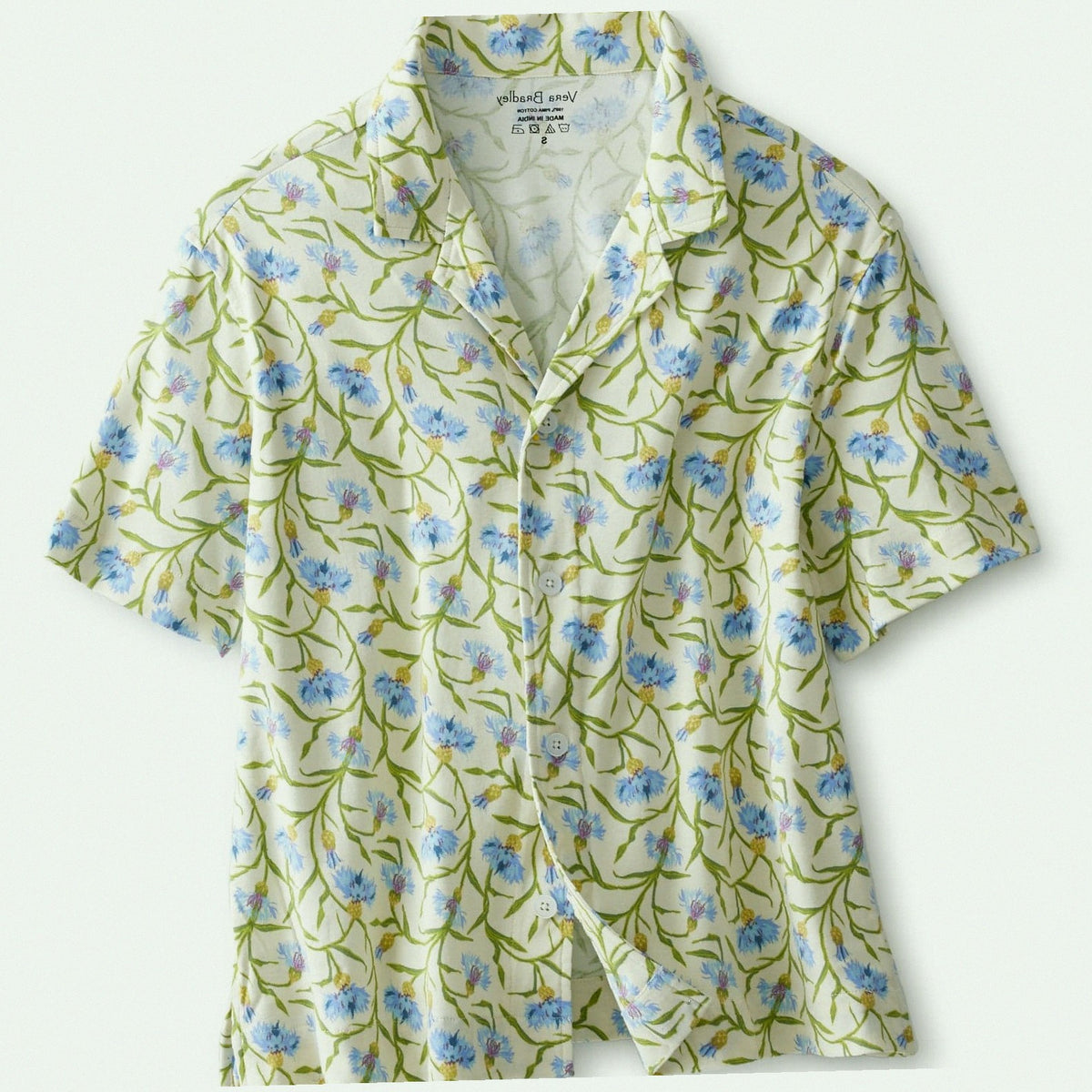 Short-Sleeved Button-Down Pajama Top