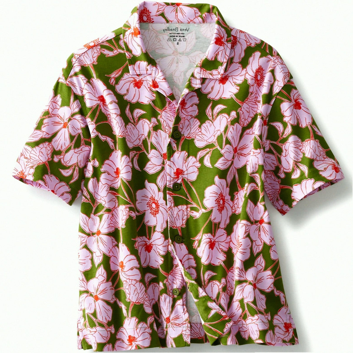 Short-Sleeved Button-Down Pajama Top