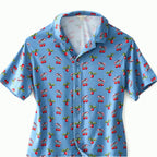 Short-Sleeved Button-Down Pajama Top